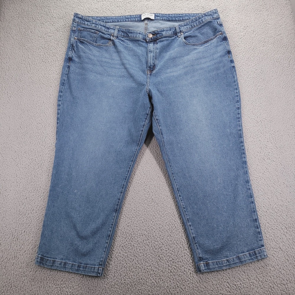 LANE‎ BRYANT Jeans Size 28 Slim Straight Ankle Signature Fit Flex Waist